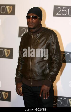 Roots Manuva arrivant pour le 250e anniversaire du concert Guinness, au Storehouse, St James Gate Brewery, Dublin Banque D'Images