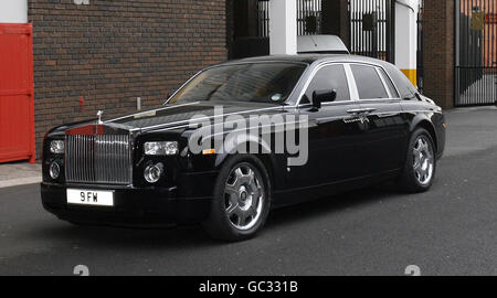 Rolls Royce de l'Organisateur de boxe Frank Warren avant la conférence de presse à Anfield, Liverpool. Banque D'Images