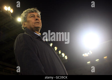 Football - UEFA Europa League - Groupe J - Club Brugge / Shakhtar Donetsk - Jan Breydel Stadion. Shakhtar Donetsk entraîneur-chef Mircea Lucescu Banque D'Images