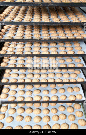 Faire des biscuits dans une manufacture Banque D'Images