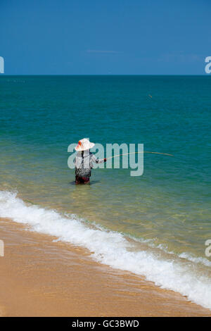 Pêcheur de Maenam ou Ao Menam, Hat Mae Nam, Kho Samui, Province de Surat Thani, Thaïlande, Asie Banque D'Images