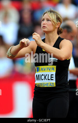 Athlétisme - Aviva British Grand Prix - Gateshead Stadium. Kim Mickle, en Autriche, pendant la Jávein des femmes Banque D'Images