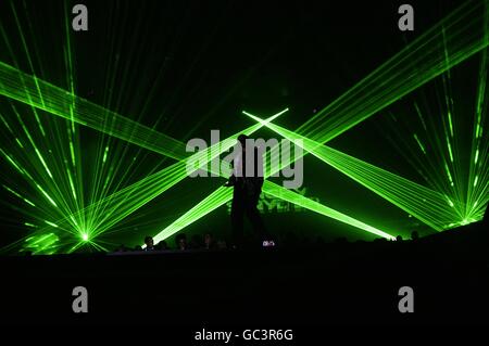 Tinchy Stryder en scène lors des MOBO Awards 2009 Au SECC à Glasgow Banque D'Images