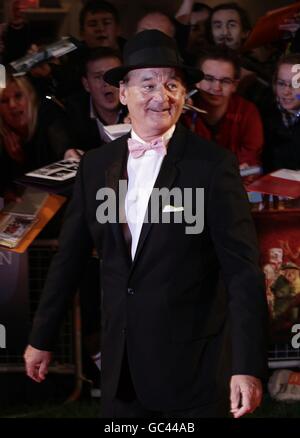 Bill Murray arrive pour la première mondiale du fantastique M. Fox lors du gala d'ouverture du Times BFI London film Festival à l'Odeon, Leicester Square Banque D'Images