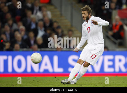 Football - coupe du monde de la FIFA 2010 - partie qualifiante - Groupe six - Angleterre / Biélorussie - Stade Wembley. David Beckham d'Angleterre Banque D'Images