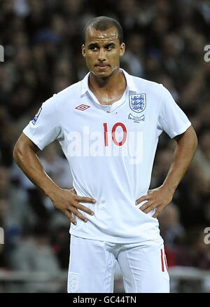 Football - coupe du monde de la FIFA 2010 - partie qualifiante - Groupe six - Angleterre / Biélorussie - Stade Wembley.Gabriel Agbonlahor, Angleterre Banque D'Images