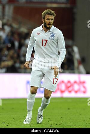 Football - coupe du monde de la FIFA 2010 - partie qualifiante - Groupe six - Angleterre / Biélorussie - Stade Wembley. David Beckham, Angleterre Banque D'Images