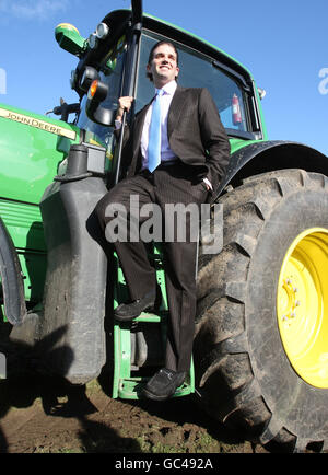 Donald Trump Jnr sur le domaine de Menie alors que la construction commence sur le magnat de l'immobilier américain Donald Trump complexe de golf de luxe controversé. Banque D'Images