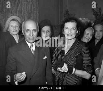 La COMTESSE MOUNTBATTEN  + NEHRU Banque D'Images