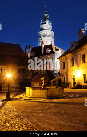 Château Cesky Krumlov, République tchèque, la Bohême du Sud Banque D'Images