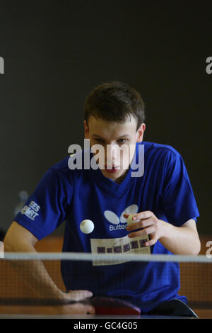 Rugby Union - Tennis de Table Défi - Knightswood Community Centre Banque D'Images