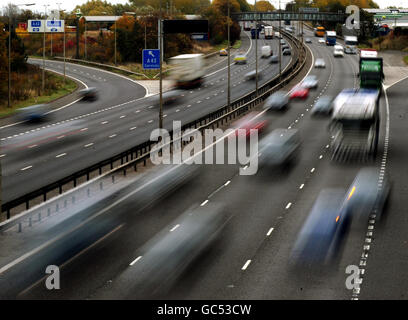 L'autoroute M1 se rapproche de l'âge de 50 ans Banque D'Images