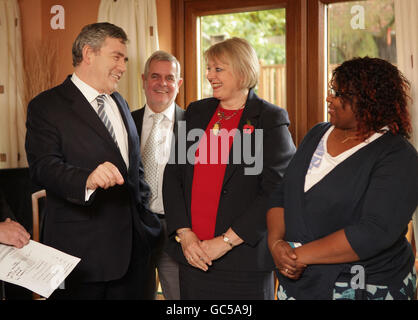 Gordon Brown à Chatham Banque D'Images