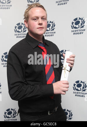 Euan Stuart lors de la cérémonie de remise des diplômes de l'entraîneur d'apprenti de rugby à Murrayfield, Édimbourg. Banque D'Images