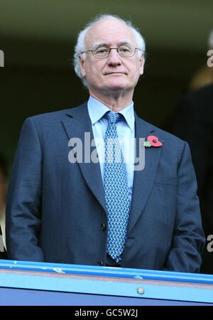 Football - Barclays Premier League - Chelsea / Manchester United - Stamford Bridge. Bruce Buck, président de Chelsea, dans les tribunes Banque D'Images