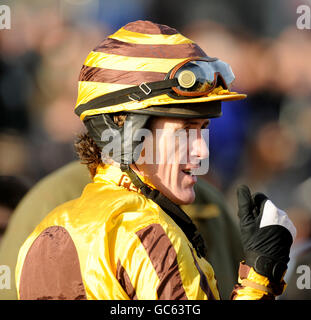 Courses hippiques - le Coral Welsh National - Hippodrome de Chepstow. Jockey Tony McCoy Banque D'Images