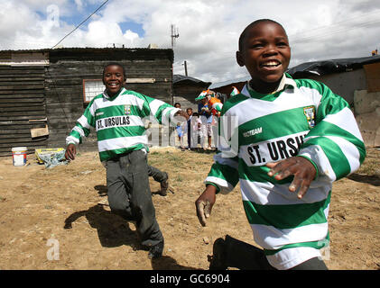 Niall Mellon Township trust's building Blitz en Afrique du Sud Banque D'Images