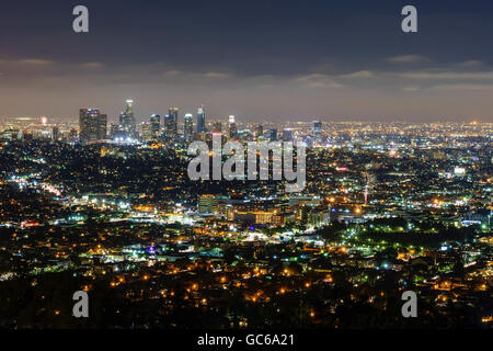 Belle Los Angeles downtown paysage autour de 4 JUILLET Banque D'Images