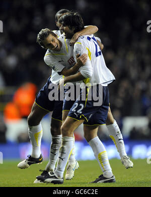 Soccer - Barclays Premier League - Tottenham Hotspur / Wigan Athletic - White Hart Lane.David Bentley de Tottenham Hotspur célèbre le huitième but du match de la première ligue de Barclay à White Hart Lane, Londres. Banque D'Images