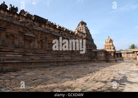 Construit au 12ème siècle, airavateeswara temple près de kumbakonam,après rénovation Banque D'Images