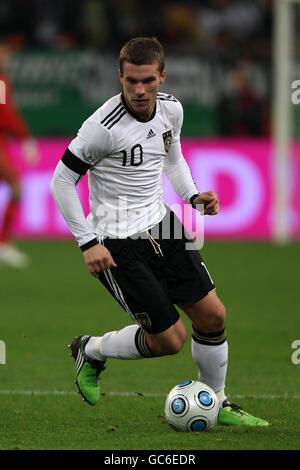 Football - International friendly - Allemagne / Côte d'Ivoire - Veltins Arena. Lukas Podolski, Allemagne Banque D'Images