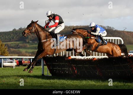 Les courses de chevaux - Ludlow Hippodrome Banque D'Images