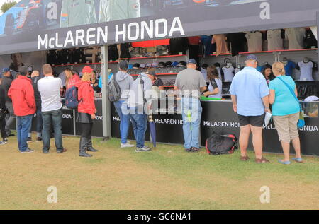 Personnes visitent Grand-Prix de Formule 1 à l'Albert Park Melbourne Australie. Banque D'Images