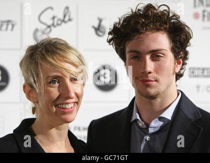 Sam Taylor Wood et Aaron Johnson arrivent aux British Independent film Awards, à la Brasserie, dans le centre de Londres. Banque D'Images