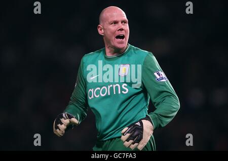 Football - Barclays Premier League - Manchester United / Aston Villa - Old Trafford. Brad Friedel, gardien de but Aston Villa Banque D'Images