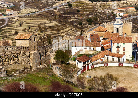 Arènes de Morella et alentours Banque D'Images