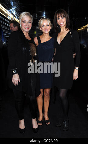 (De gauche à droite) Denise Welch, Lisa Maxwell et Andrea McLean arrivent pour la soirée de télévision de jour de l'ITV à Covent Garden à Londres. Banque D'Images