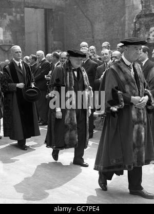 Politique - Winston Churchill - Mercer' Hall, Londres Banque D'Images