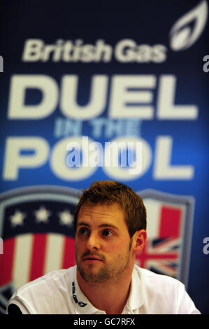 Natation - Duel dans la piscine - appel de presse - Centre aquatique de Manchester.Liam Tancock en Grande-Bretagne lors de la conférence de presse au Manchester Aquatic Centre, Manchester. Banque D'Images