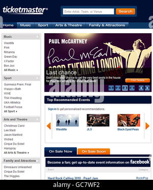 Fusion Ticketmaster Banque D'Images