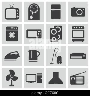 Vector Black Home Icons Set Illustration de Vecteur