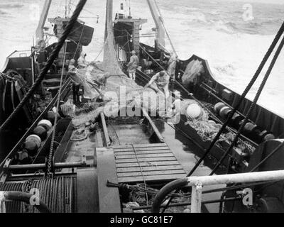 Les opérations de pêche britanniques de la côte de l'Islande. Banque D'Images