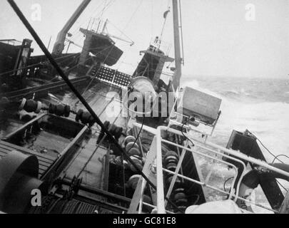 Les opérations de pêche britanniques de la côte de l'Islande. Banque D'Images