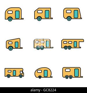 L'icône de la ligne de télévision branché pack pour les concepteurs et développeurs. Ligne vectorielle trailer icon set Illustration de Vecteur