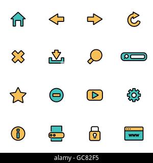 L'icône de la ligne de télévision branché pack pour les concepteurs et développeurs. Ligne vectorielle browser icon set Illustration de Vecteur