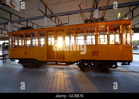 Ancien Tramway électrique, Plaza de Armas, Séville Banque D'Images