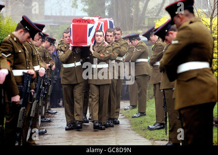 Le sapeur David Watson funeral Banque D'Images