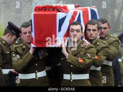 Le sapeur David Watson funeral Banque D'Images