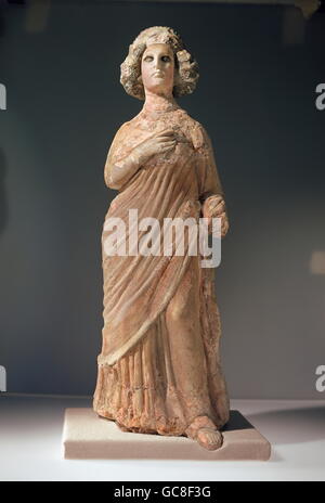 Les beaux-arts, l'ancien monde, les Parthes, sculpture Séleucie de sur le Tigre, calcaire, hauteur : 56 cm, Hatra / Cadra, 200 - 240 après J.-C., Musée National irakien à Bagdad, Banque D'Images