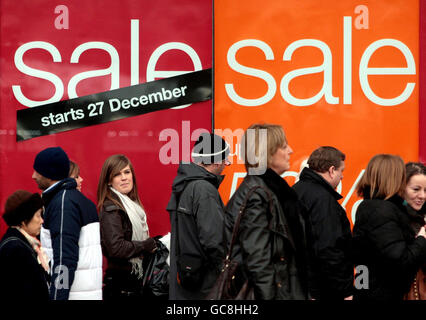 Boxing Day sales Banque D'Images