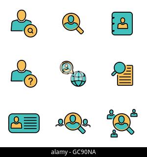 L'icône de la ligne de télévision branché pack pour les concepteurs et développeurs. Ligne vectorielle people search icon set Illustration de Vecteur