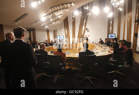 Rugby Union - réception parlementaire - Parlement écossais.Une réunion avec des personnalités écossaises de rugby et des MSP lors de la réception parlementaire au Parlement écossais, à Édimbourg. Banque D'Images