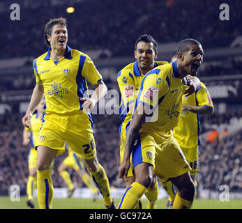 Football - FA Cup - quatrième tour - Tottenham Hotspur v Leeds United - White Hart Lane. Jermaine Beckford, de Leeds United, célèbre son objectif Banque D'Images