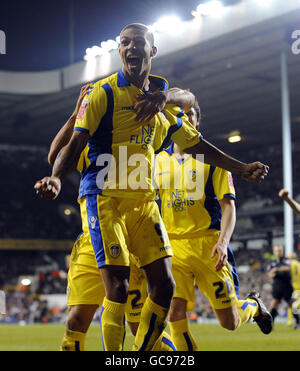 Football - FA Cup - quatrième tour - Tottenham Hotspur v Leeds United - White Hart Lane. Jermaine Beckford, de Leeds United, célèbre son objectif Banque D'Images