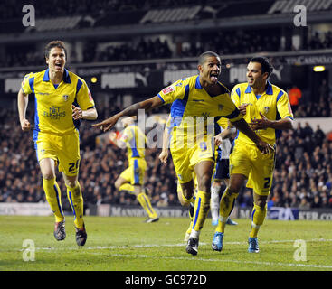 Football - FA Cup - quatrième tour - Tottenham Hotspur v Leeds United - White Hart Lane. Jermaine Beckford, de Leeds United, célèbre son objectif Banque D'Images