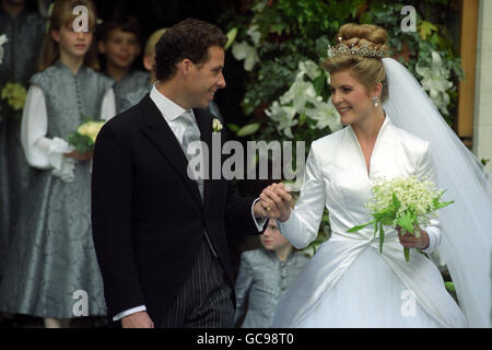 Image - vicomte Linley, et l'honorable Serena Stanhope Mariage - Londres Banque D'Images